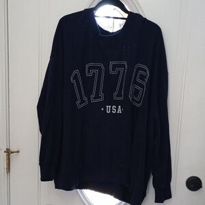 Maurices Navy Blue 1776 USA Women's Crewneck Sweatshirt 3x